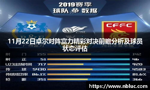 11月22日卓尔对阵富力精彩对决前瞻分析及球员状态评估